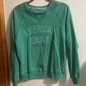 American Eagle Outfitters Teal Crew Neck Sweater